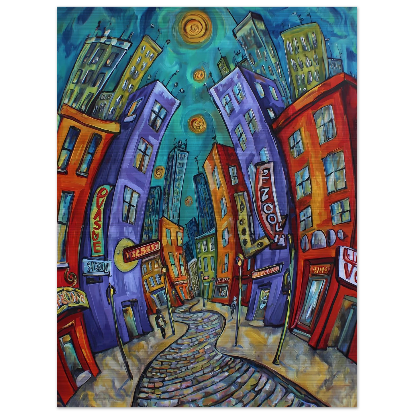 Ville Tourbillon — tableau aluminium — vue 2 — art mural STNCL