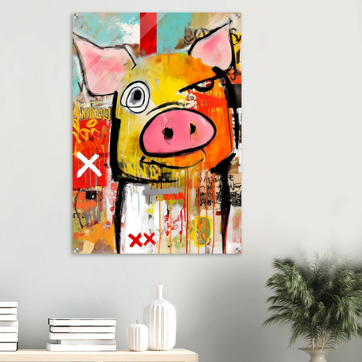 Le Cochon Bougon — tableau plexiglas — vue 6 — art mural STNCL