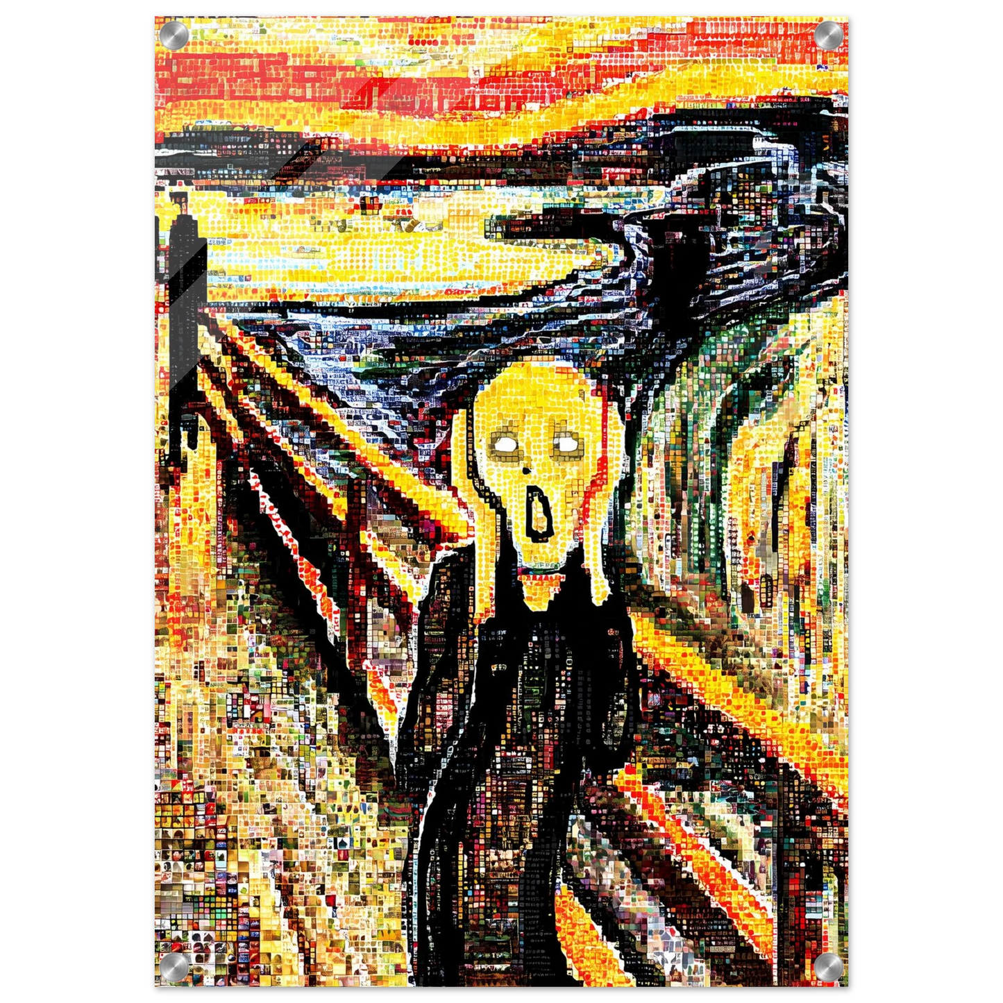 Le Cri en Mosaïque — tableau plexiglas — vue 2 — art mural STNCL