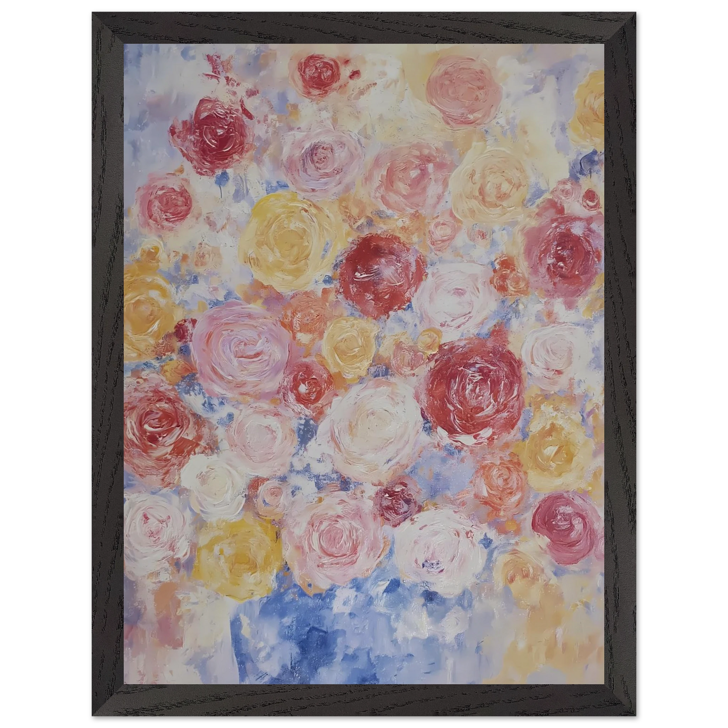 Brassée de Roses — tableau encadré bois — vue 4 — art mural STNCL