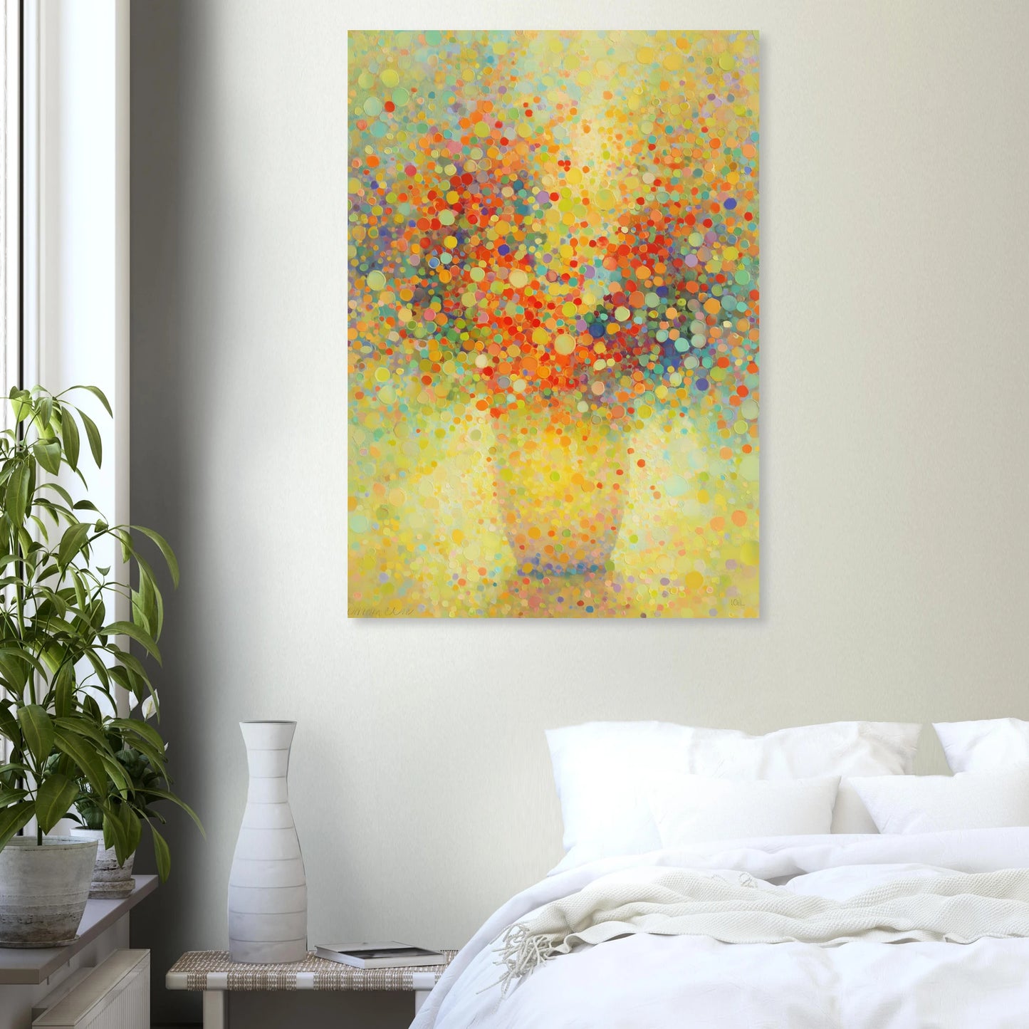 Floraison Pointilliste — affiche d'art — vue 7 — art mural STNCL