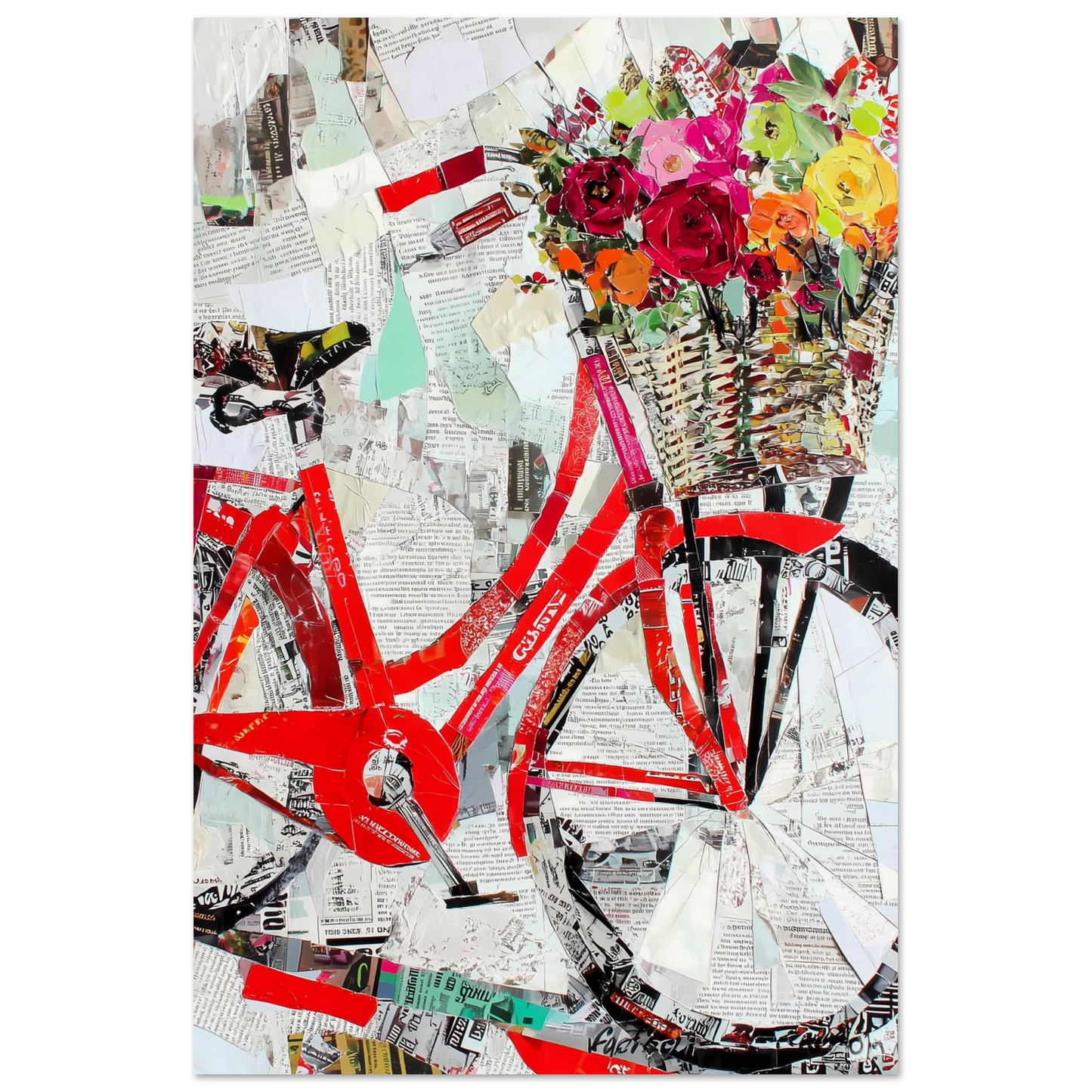 Le Vélo Fleuri — affiche d'art — vue 4 — art mural STNCL