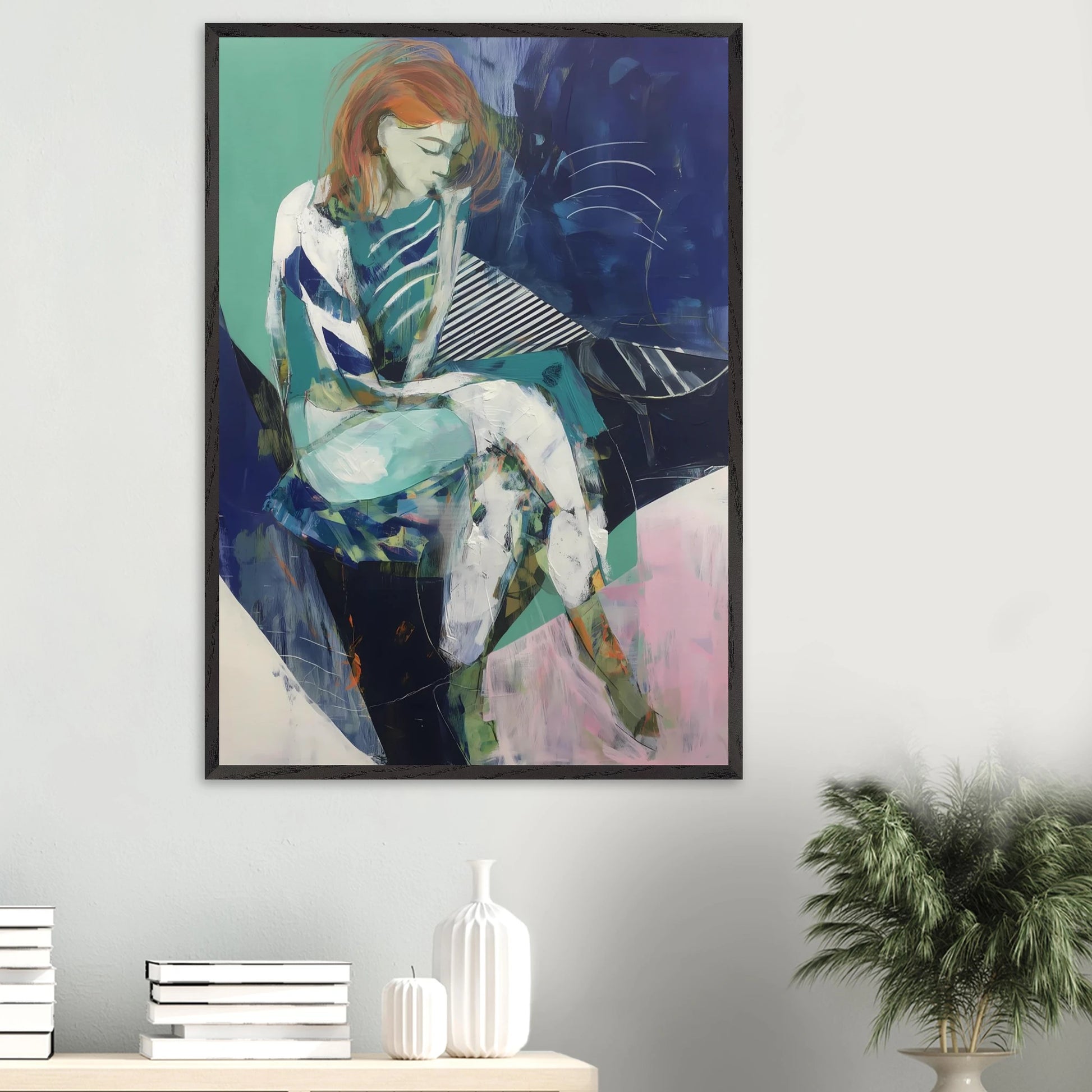 Songe au Repos — tableau encadré bois — vue 16 — art mural STNCL
