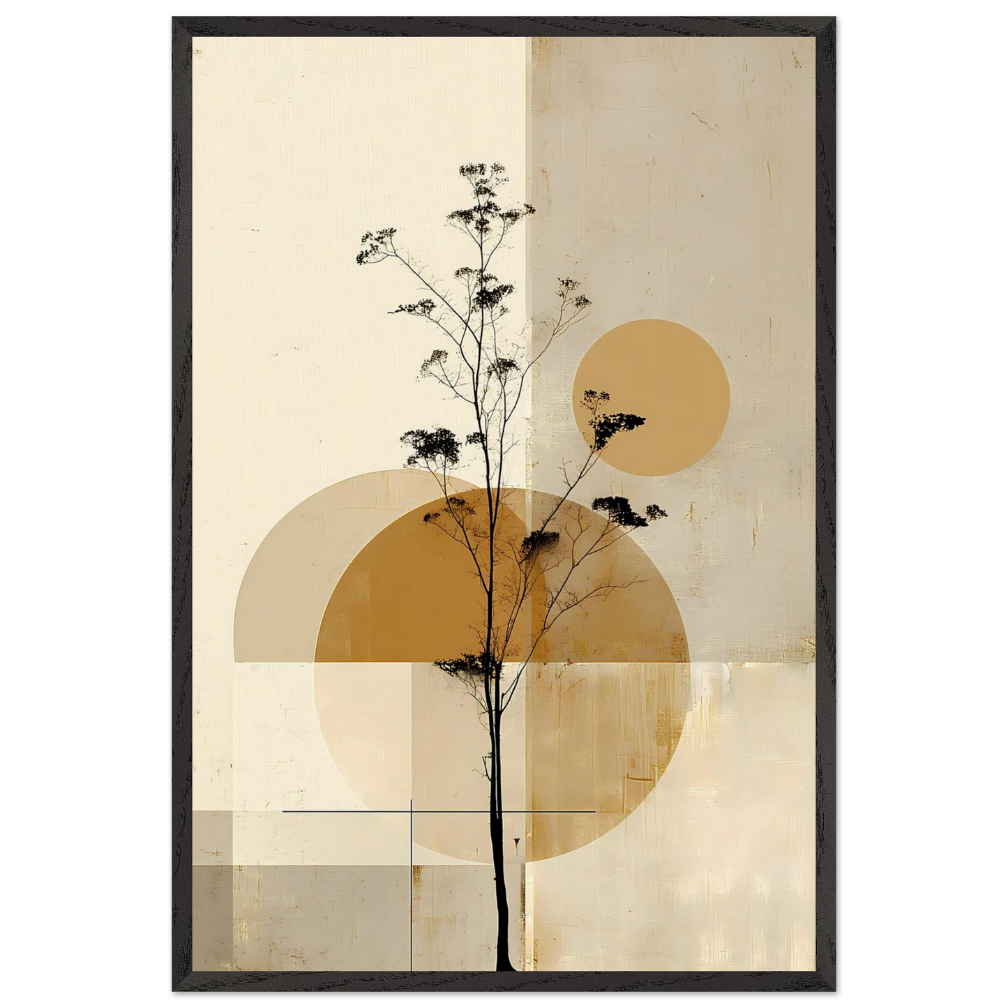 Silhouette au Clair de Lune — tableau encadré bois — vue 2 — art mural STNCL