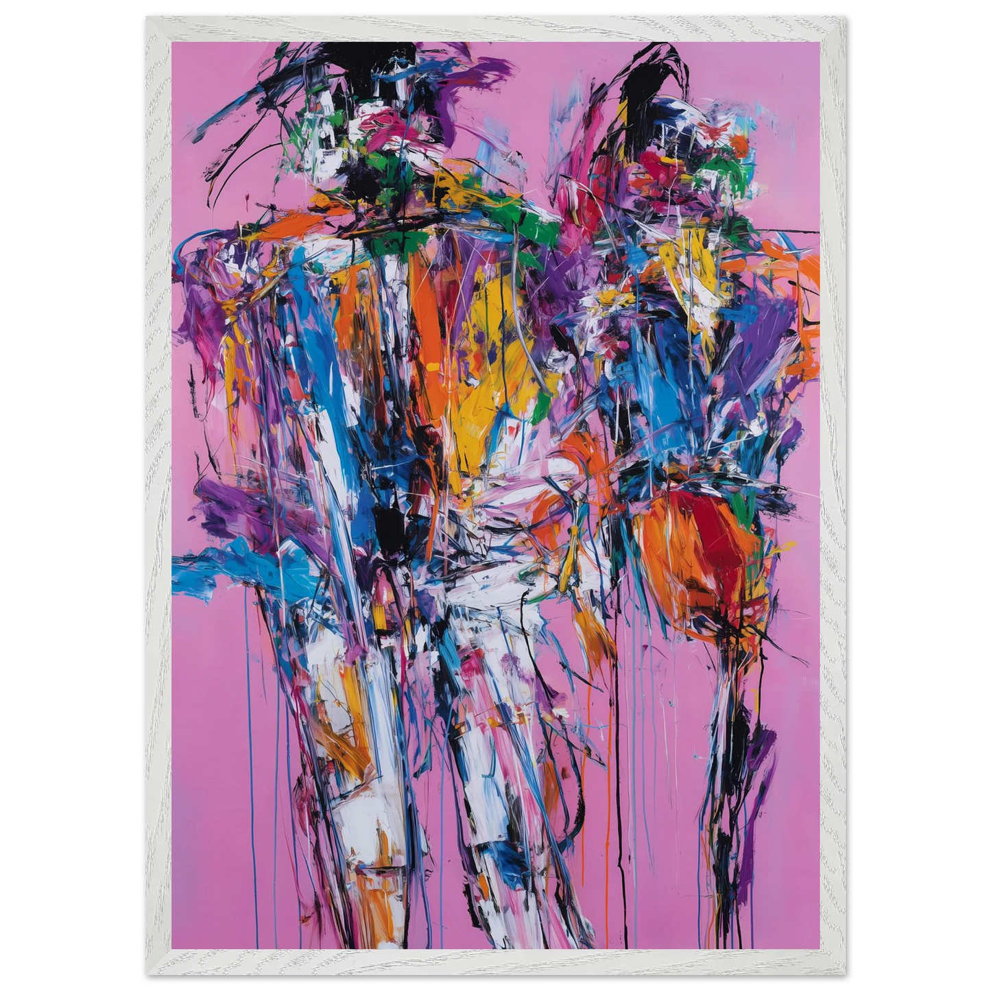 Duo en Tumulte — tableau encadre bois — vue 11 — art mural STNCL