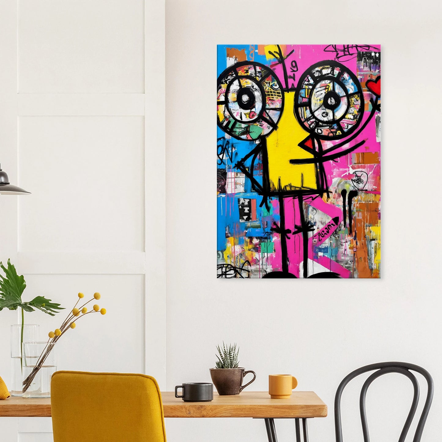 Petit Monstre au Cœur — tableau sur toile — vue 8 — art mural STNCL