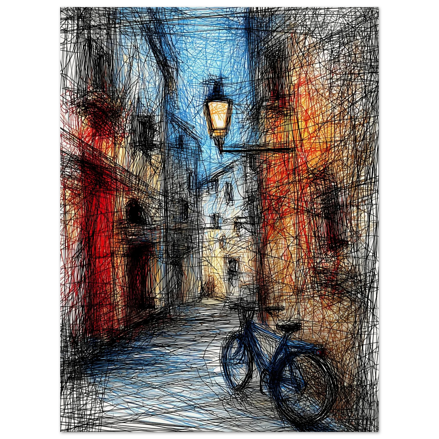 Ruelle à la Lanterne — affiche d'art — vue 2 — art mural STNCL