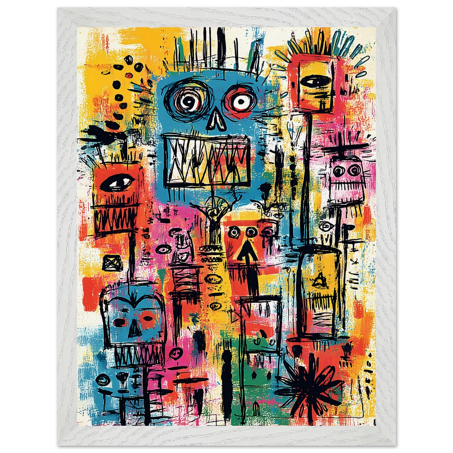 Totem des Esprits — tableau encadre bois — vue 9 — art mural STNCL