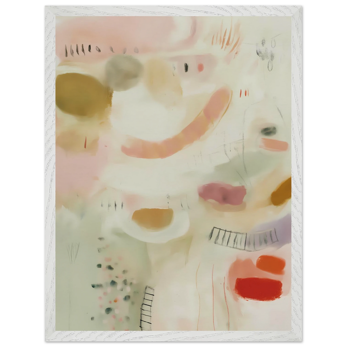 Murmures Pastel — tableau encadré bois — vue 8 — art mural STNCL
