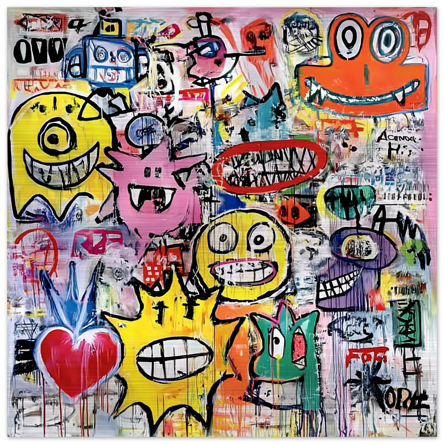 Le Mur aux Monstres — tableau aluminium — art mural STNCL