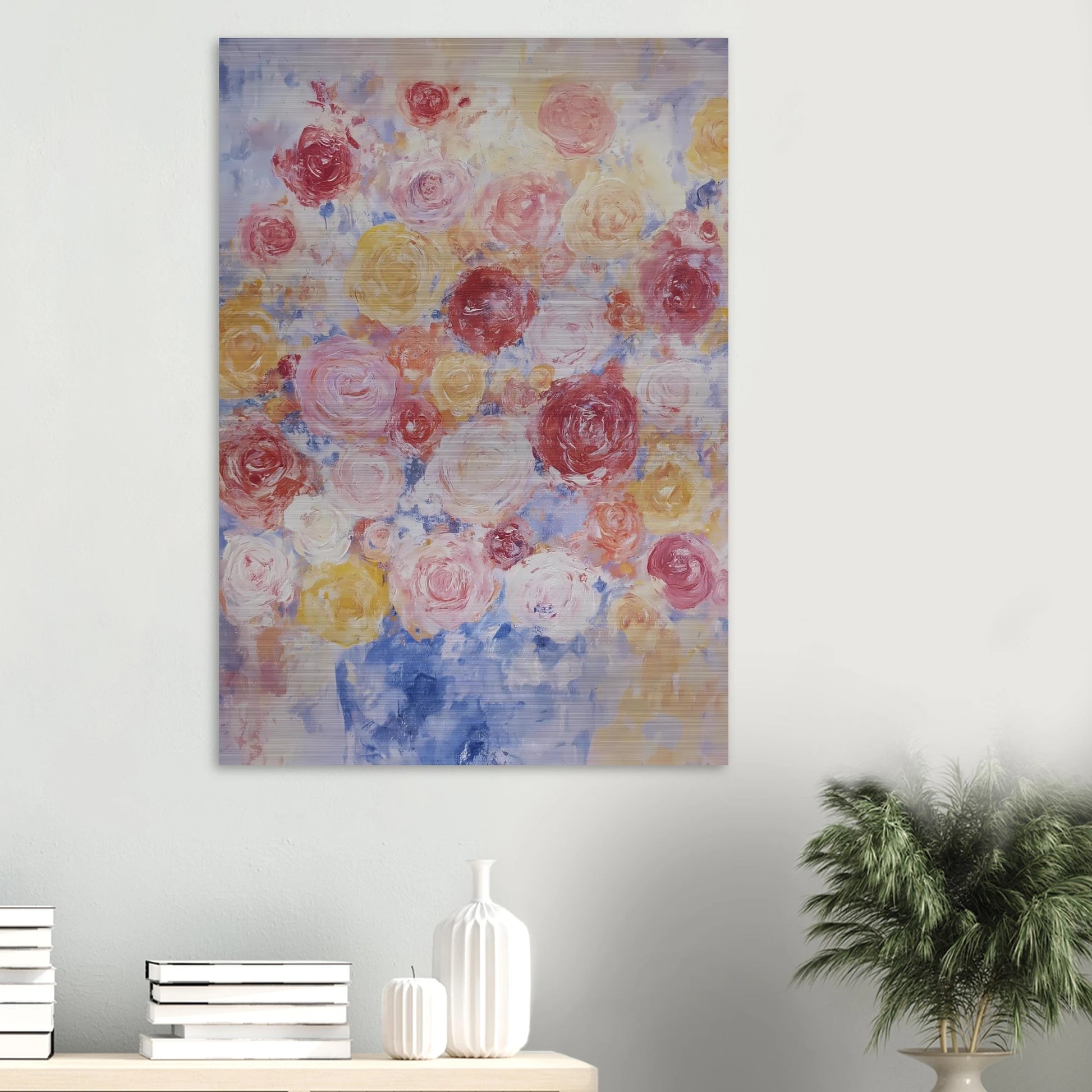 Brassée de Roses — tableau aluminium — vue 6 — art mural STNCL