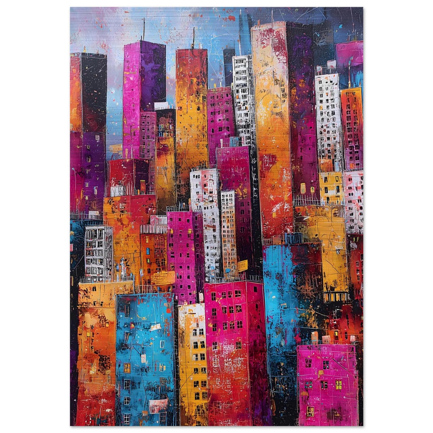 Empilement — tableau aluminium — art mural STNCL