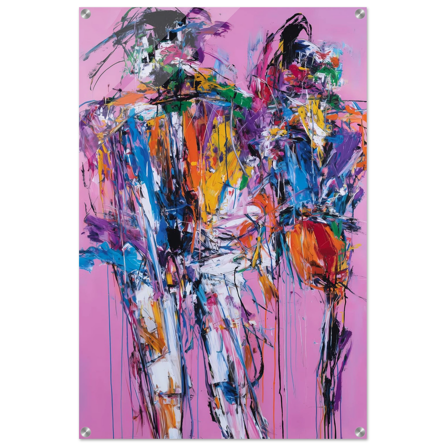 Duo en Tumulte — tableau plexiglas — vue 5 — art mural STNCL