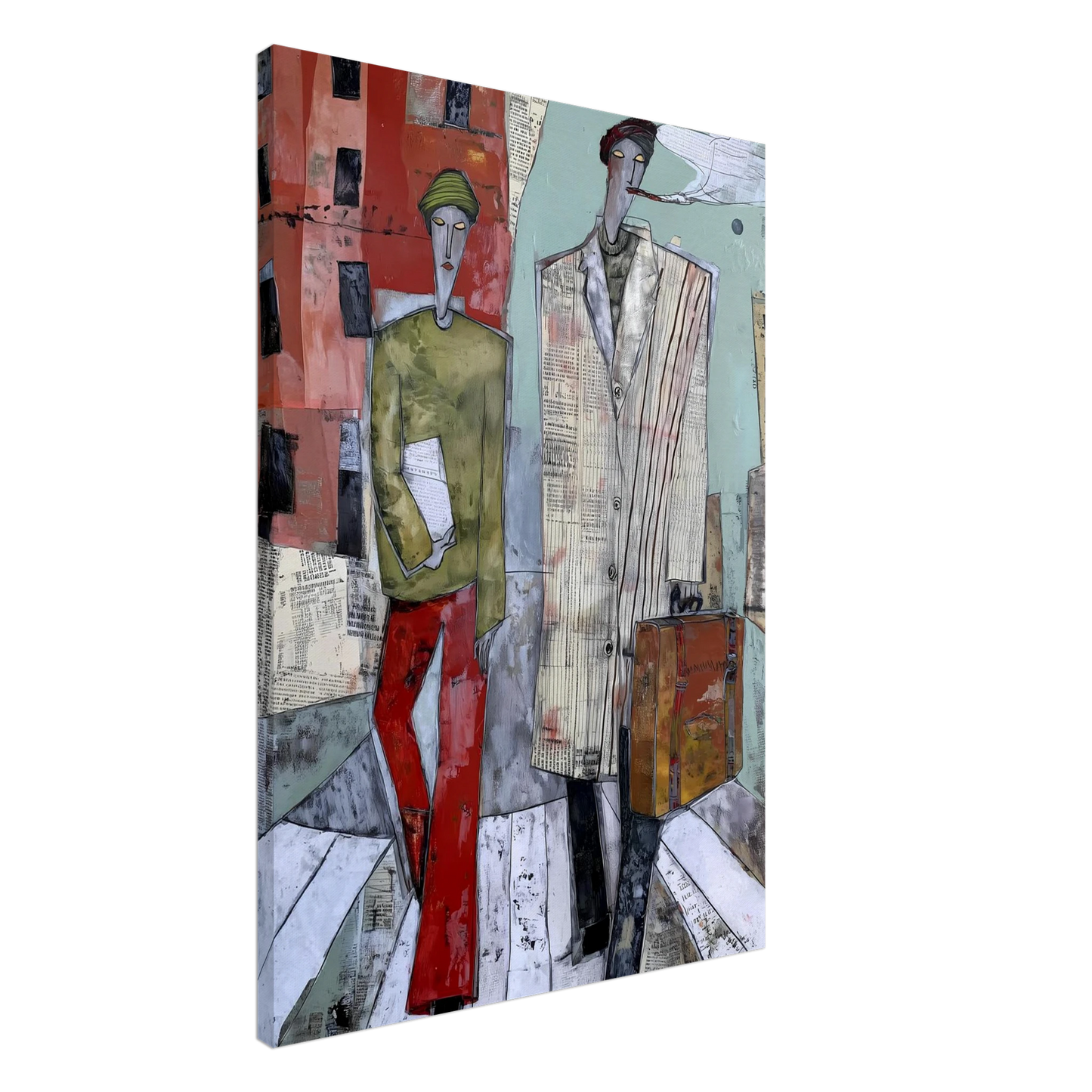 Les Voyageurs — tableau sur toile — art mural STNCL
