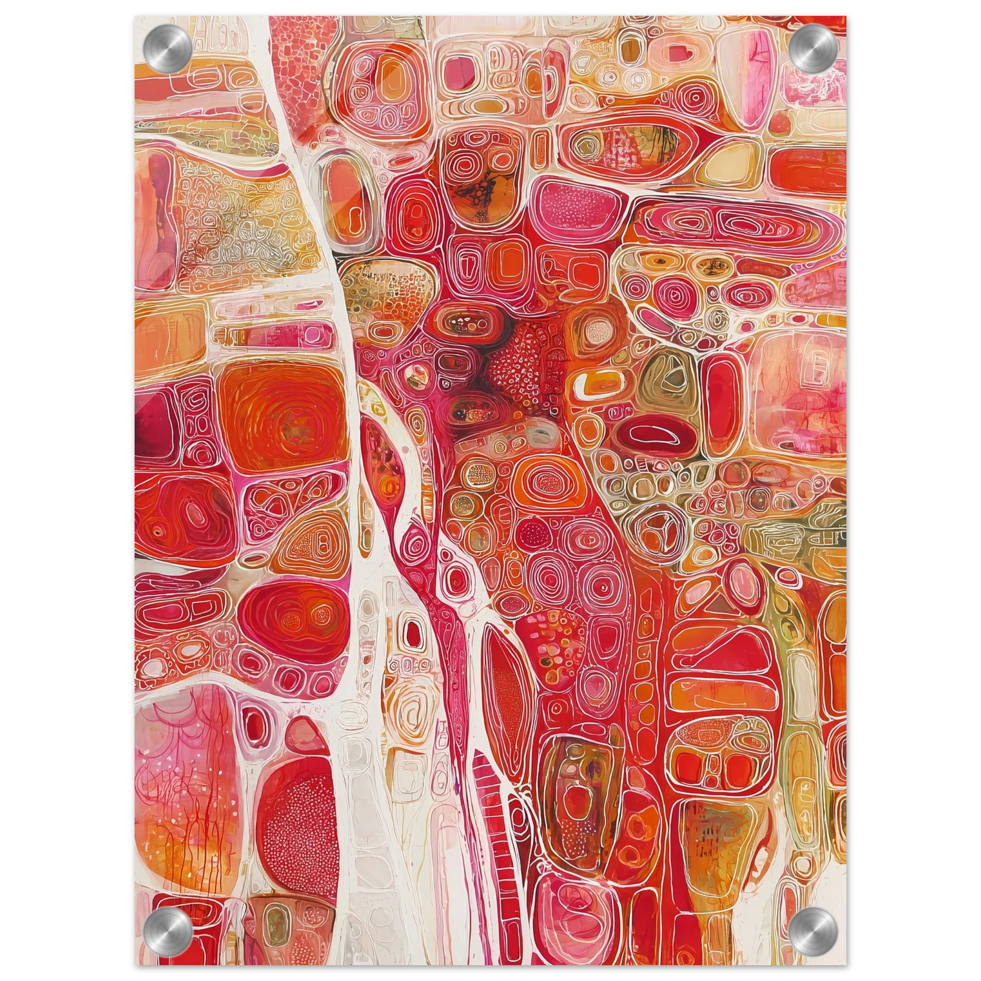 Cellules — tableau plexiglas — vue 3 — art mural STNCL