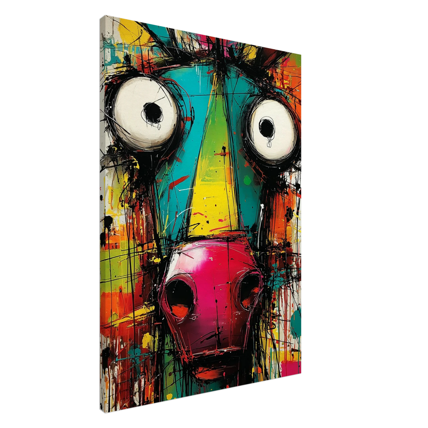 Âne Fou aux Yeux Ronds — tableau sur toile — art mural STNCL