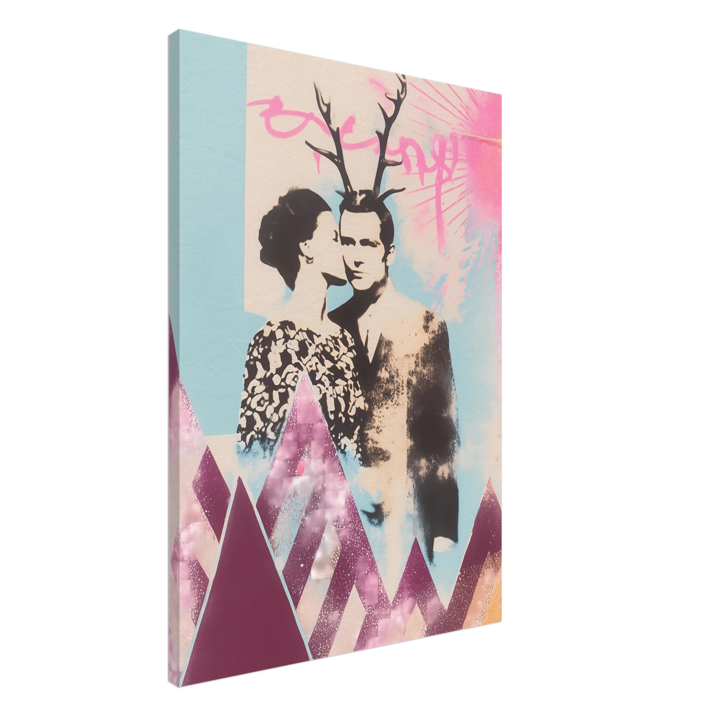 Le Couple aux Bois — tableau sur toile — art mural STNCL