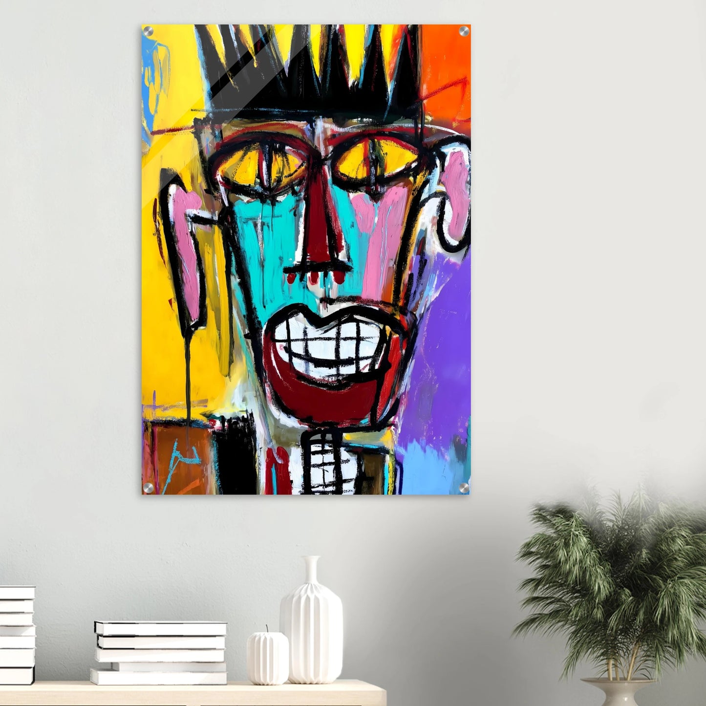 Sourire Carnassier — tableau plexiglas — vue 6 — art mural STNCL
