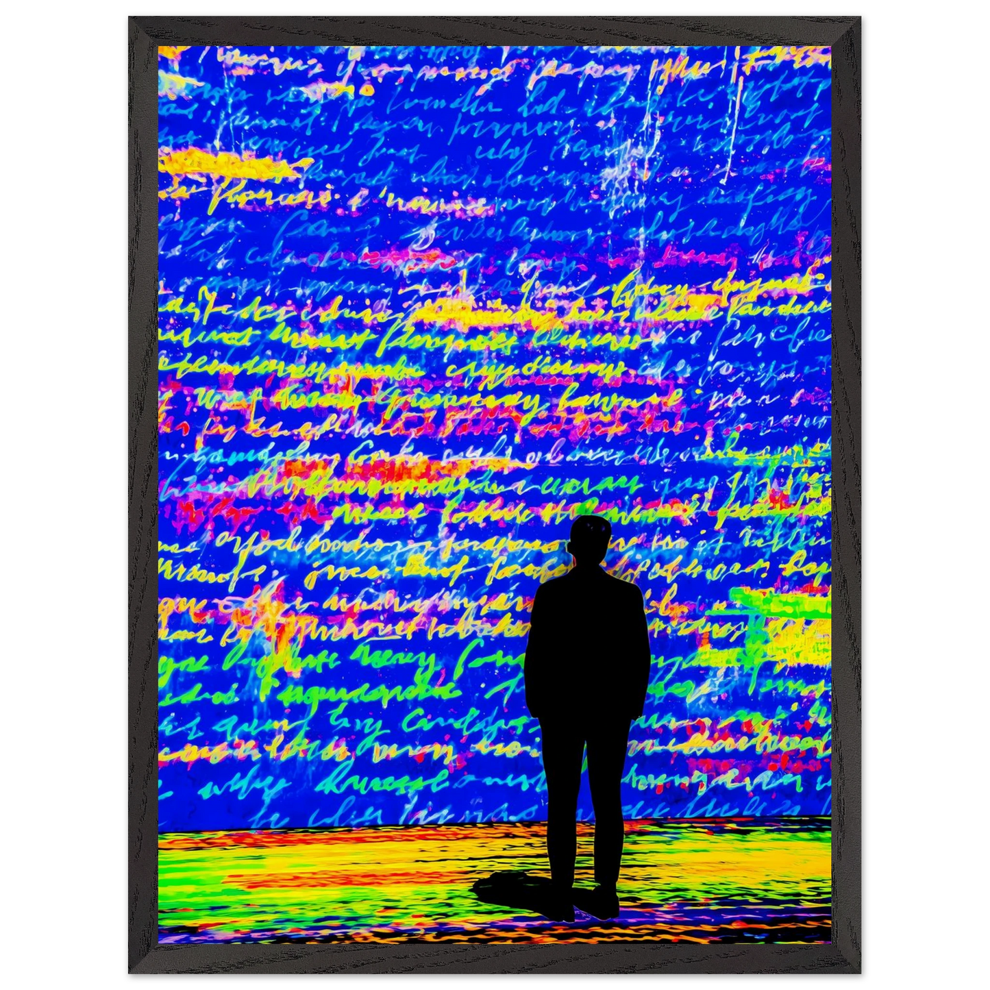 Le Mur Écrit — tableau encadré bois — vue 15 — art mural STNCL