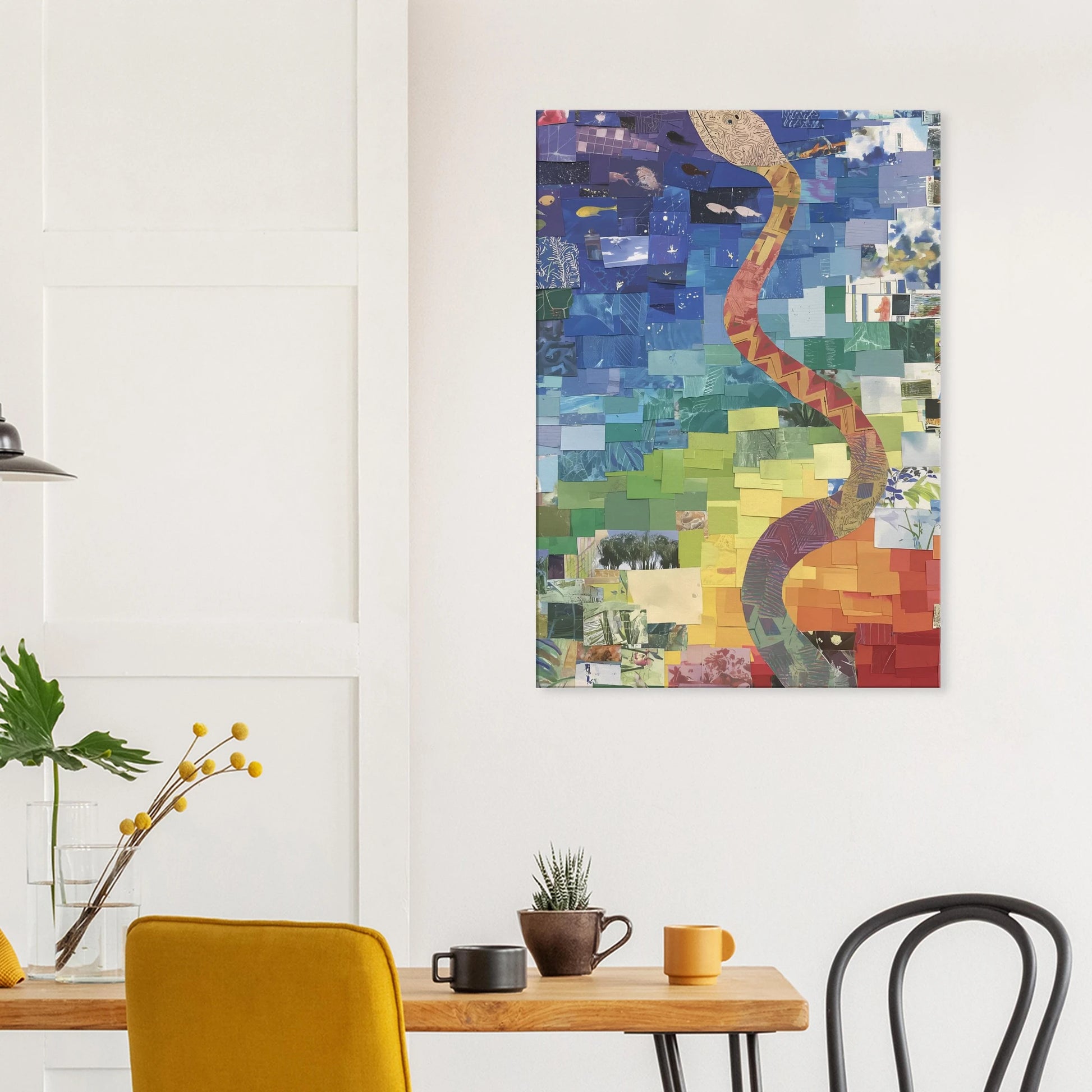 Serpent des Saisons — tableau sur toile — vue 8 — art mural STNCL