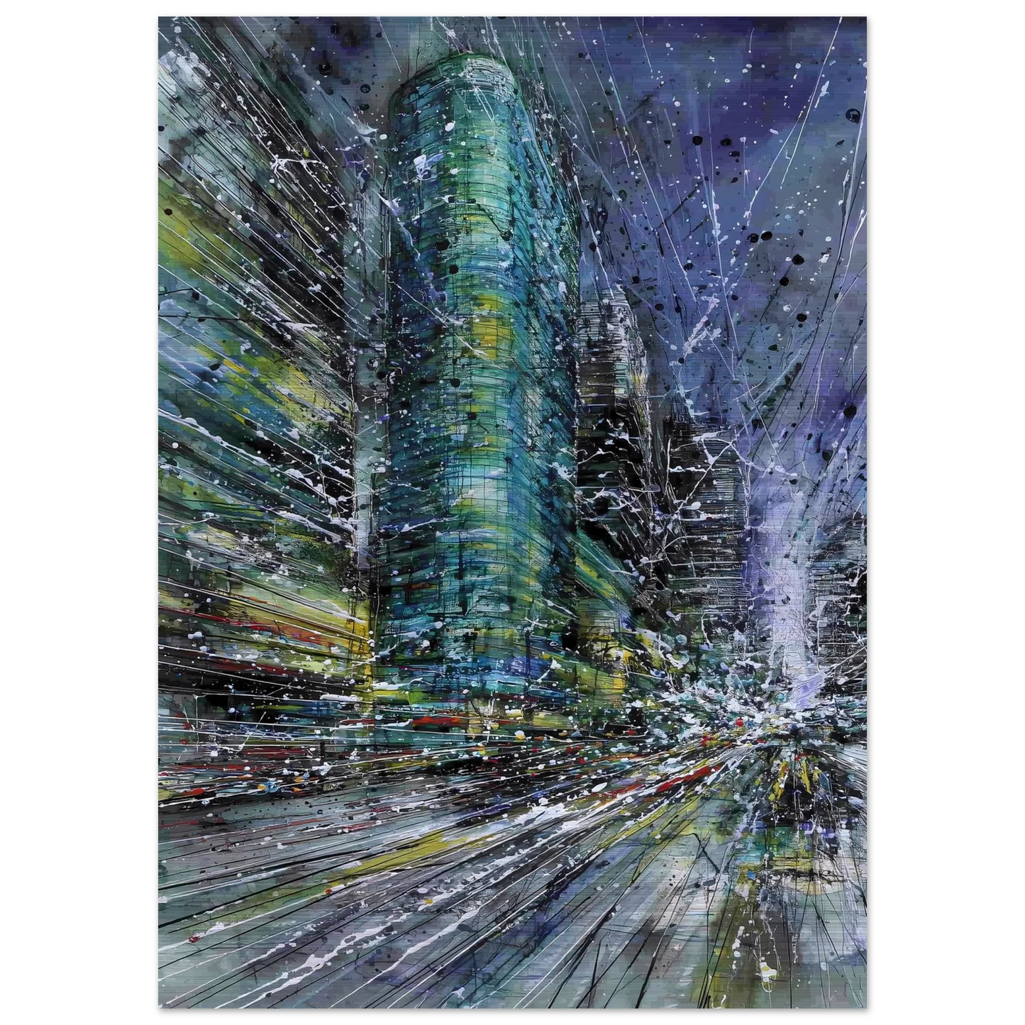 Vertige de la Cité — tableau aluminium — vue 4 — art mural STNCL