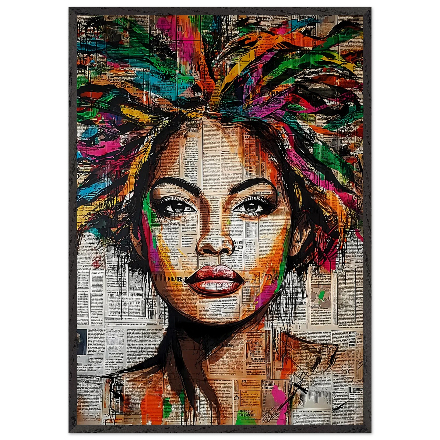 Tête d'Affiche — tableau encadré bois — art mural STNCL