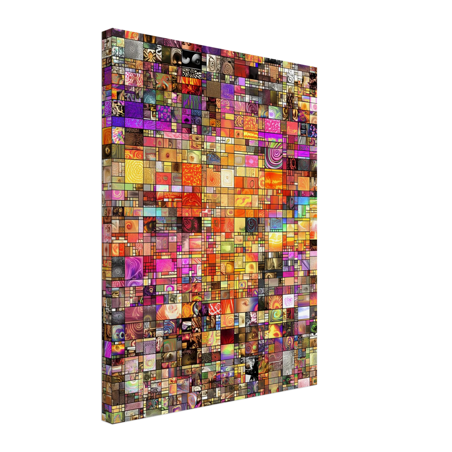 Mosaïque des Mille Mondes — tableau sur toile — vue 5 — art mural STNCL