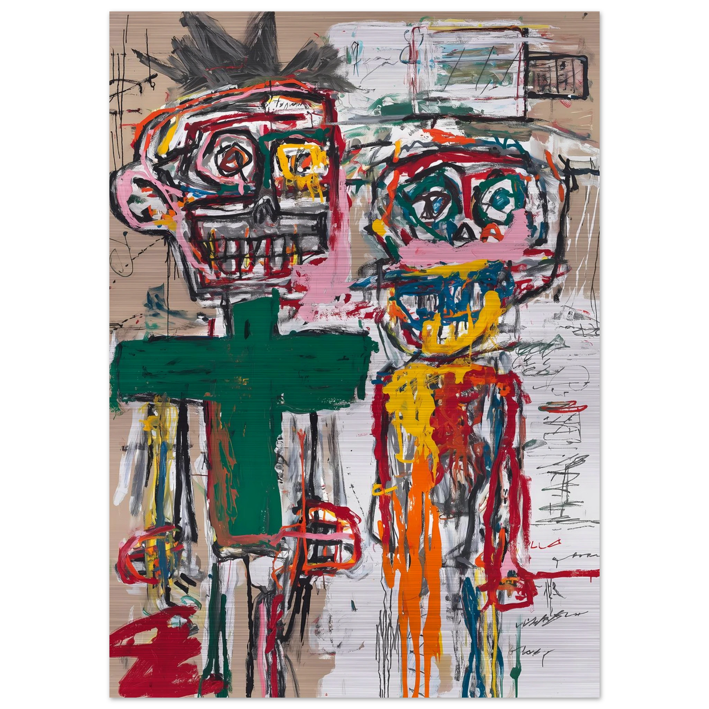 Deux Totems — tableau aluminium — vue 4 — art mural STNCL