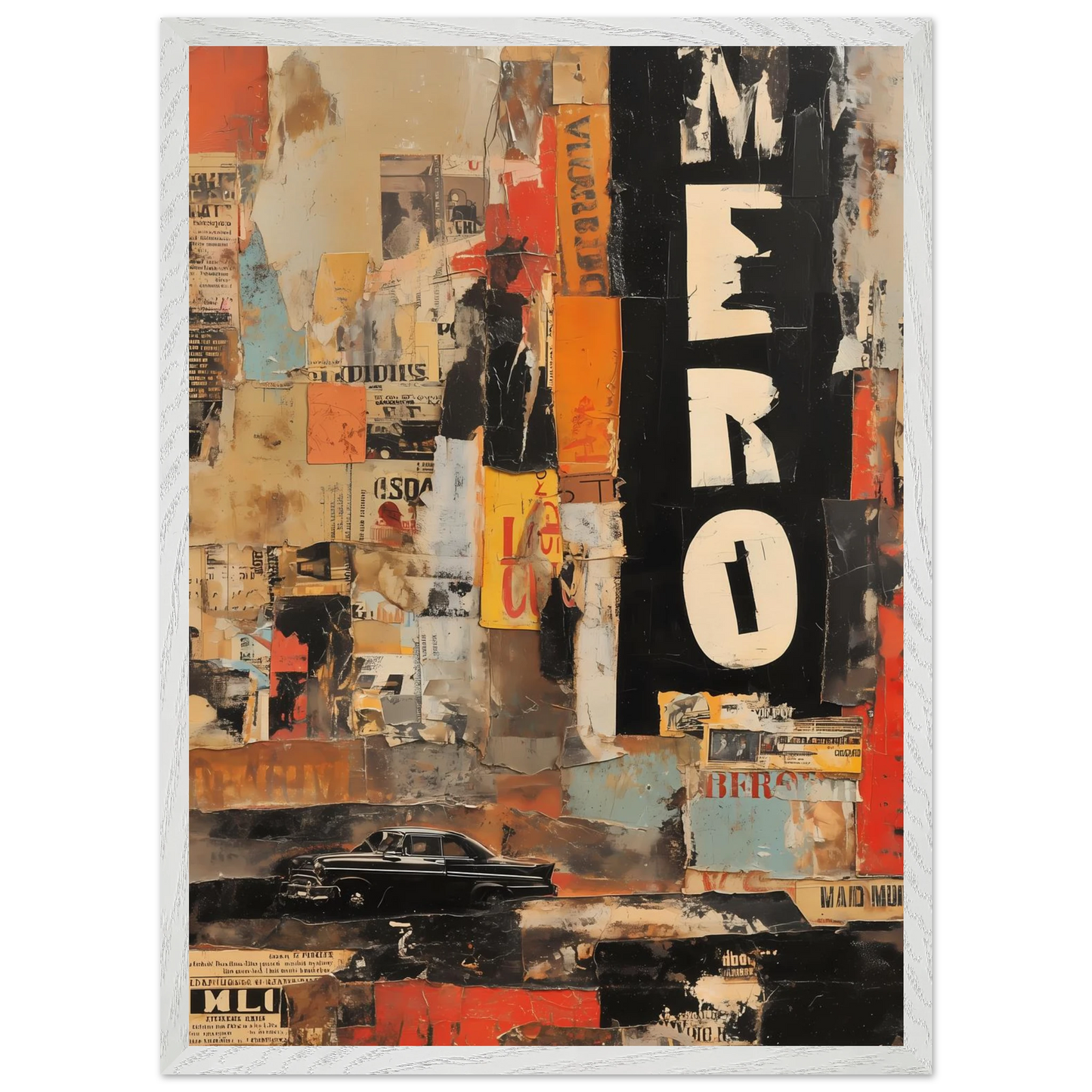 Affiches Lacérées — tableau encadré bois — vue 11 — art mural STNCL