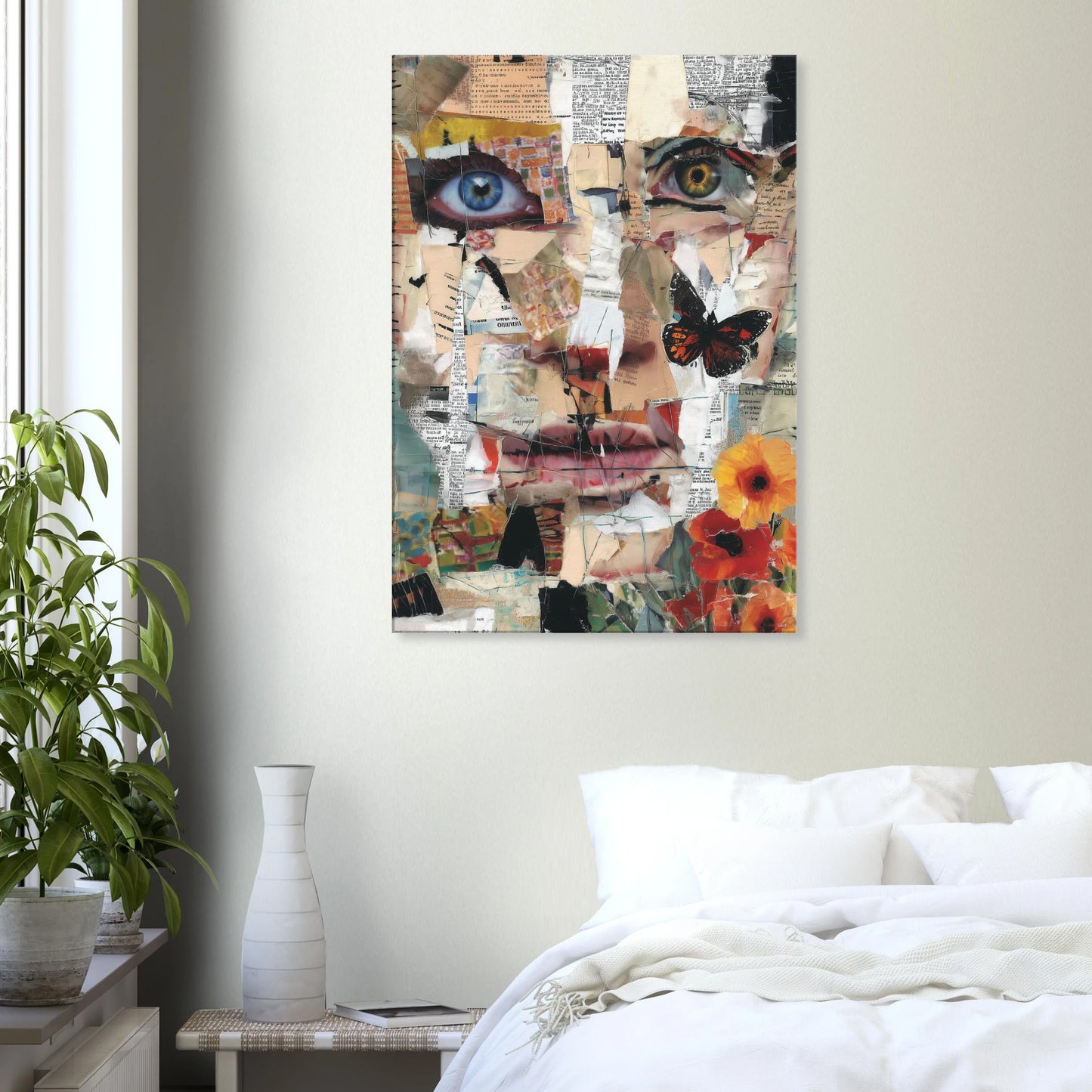 Le Visage de Papier — tableau sur toile — vue 7 — art mural STNCL