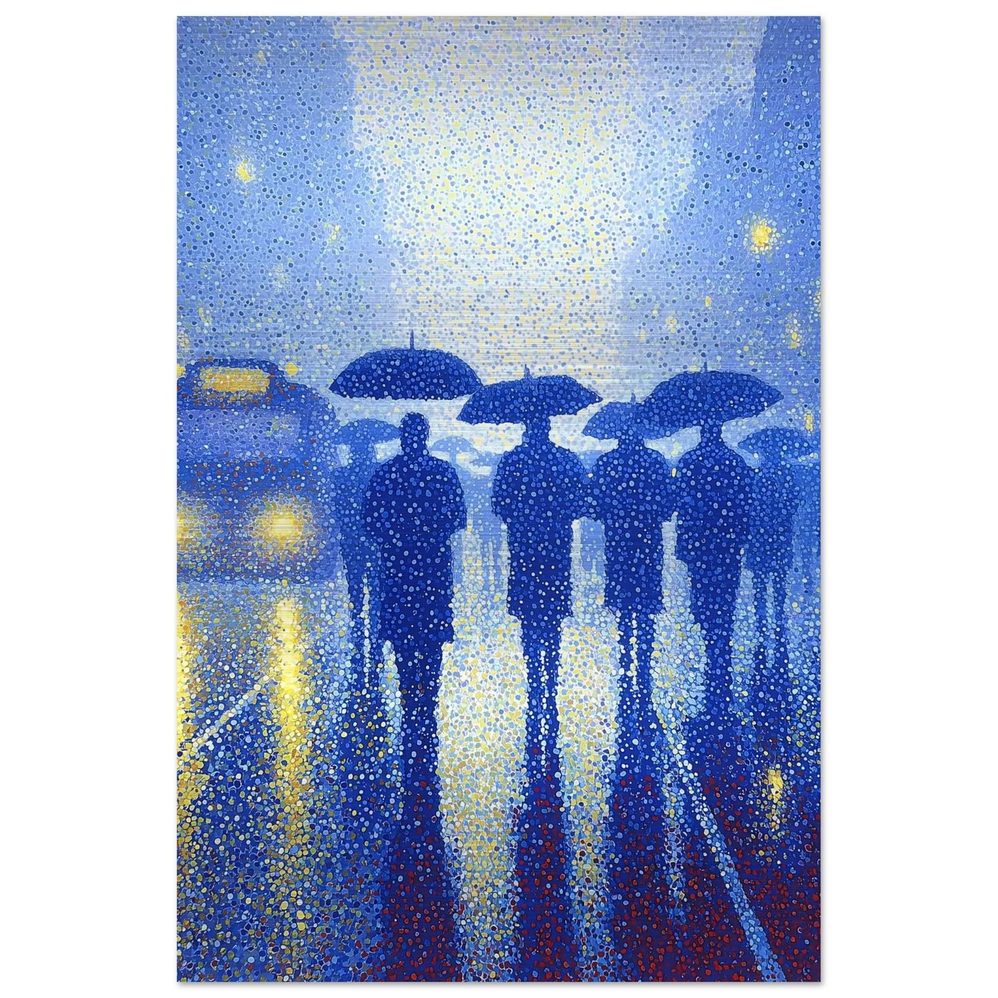 Pluie en Pointillés — tableau aluminium — vue 3 — art mural STNCL
