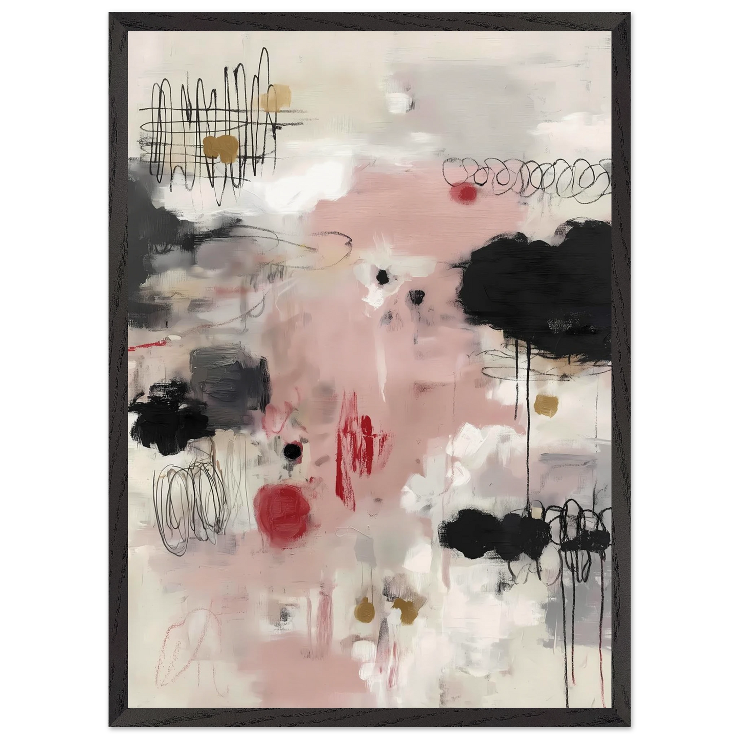 Murmure Poudré — tableau encadré bois — vue 10 — art mural STNCL