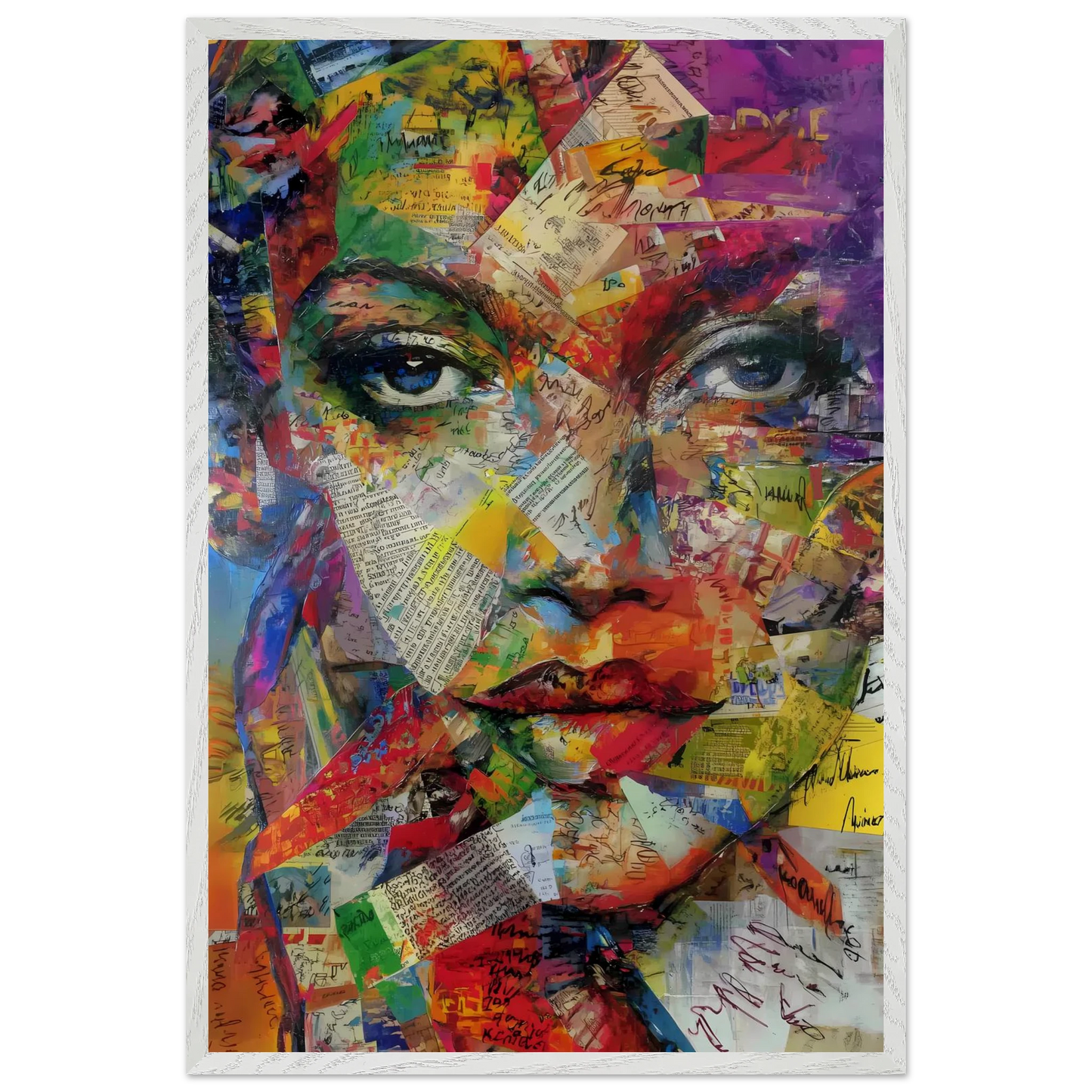 Belle de Papier — tableau encadré bois — vue 7 — art mural STNCL