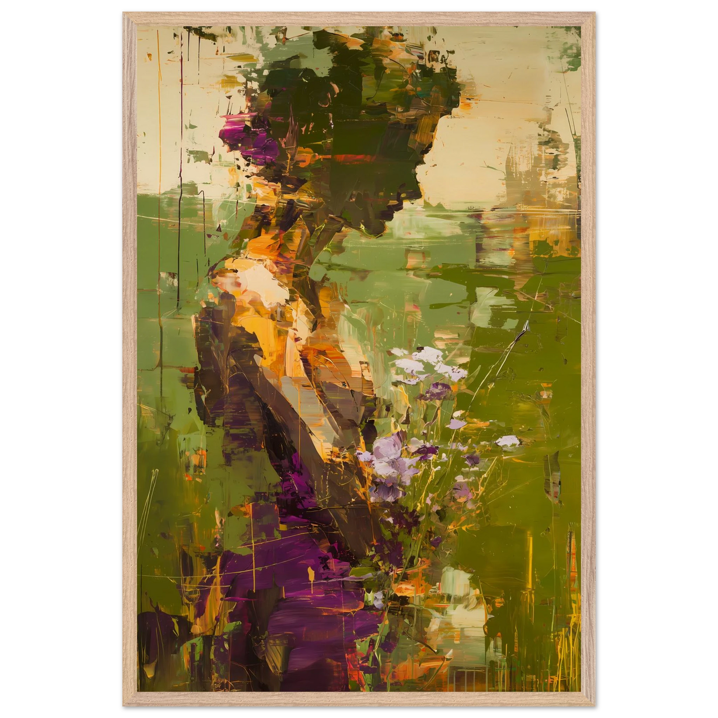 Dans les Herbes Hautes — tableau encadré bois — vue 14 — art mural STNCL