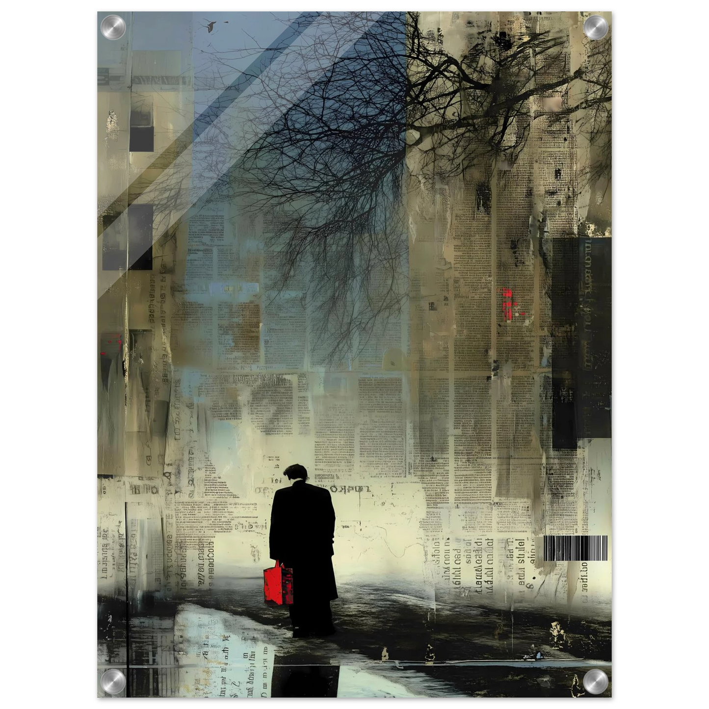 La Valise Rouge — tableau plexiglas — vue 4 — art mural STNCL