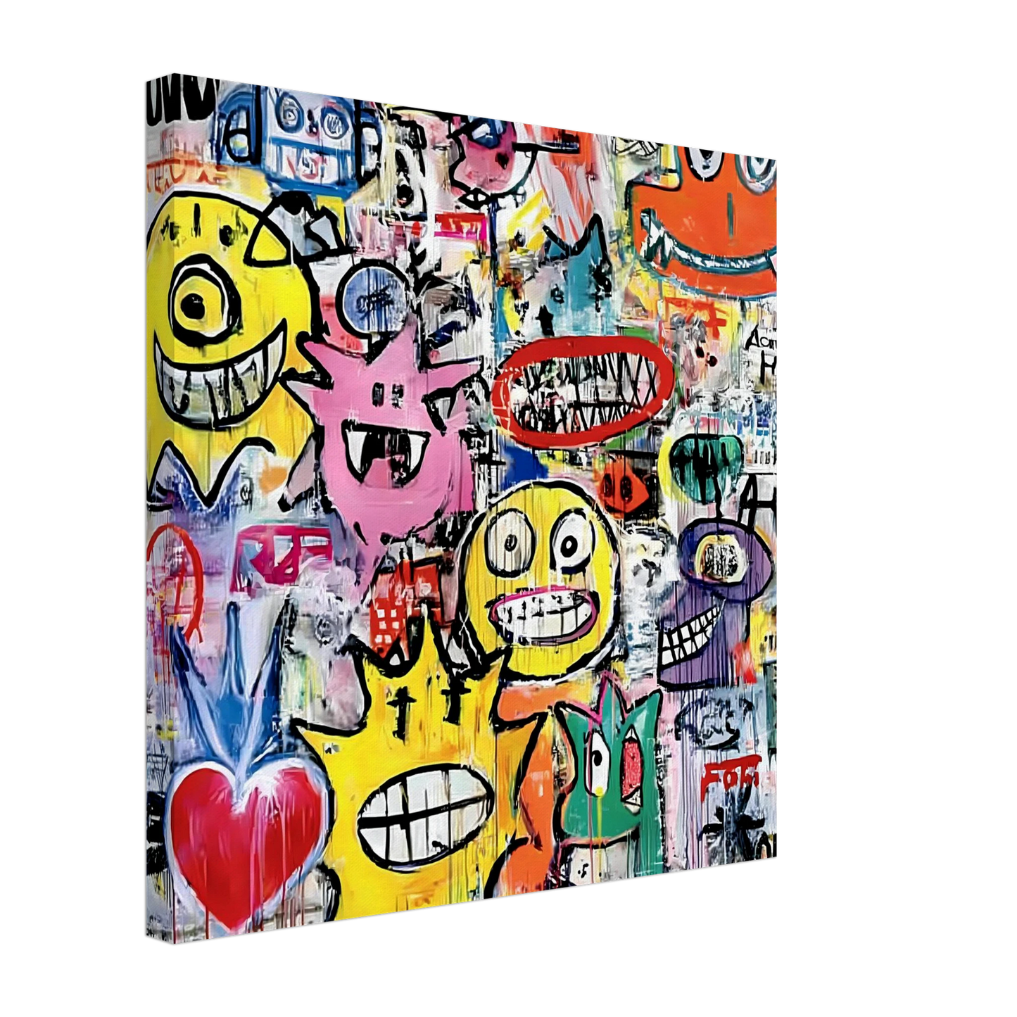 Le Mur aux Monstres — tableau sur toile — vue 4 — art mural STNCL