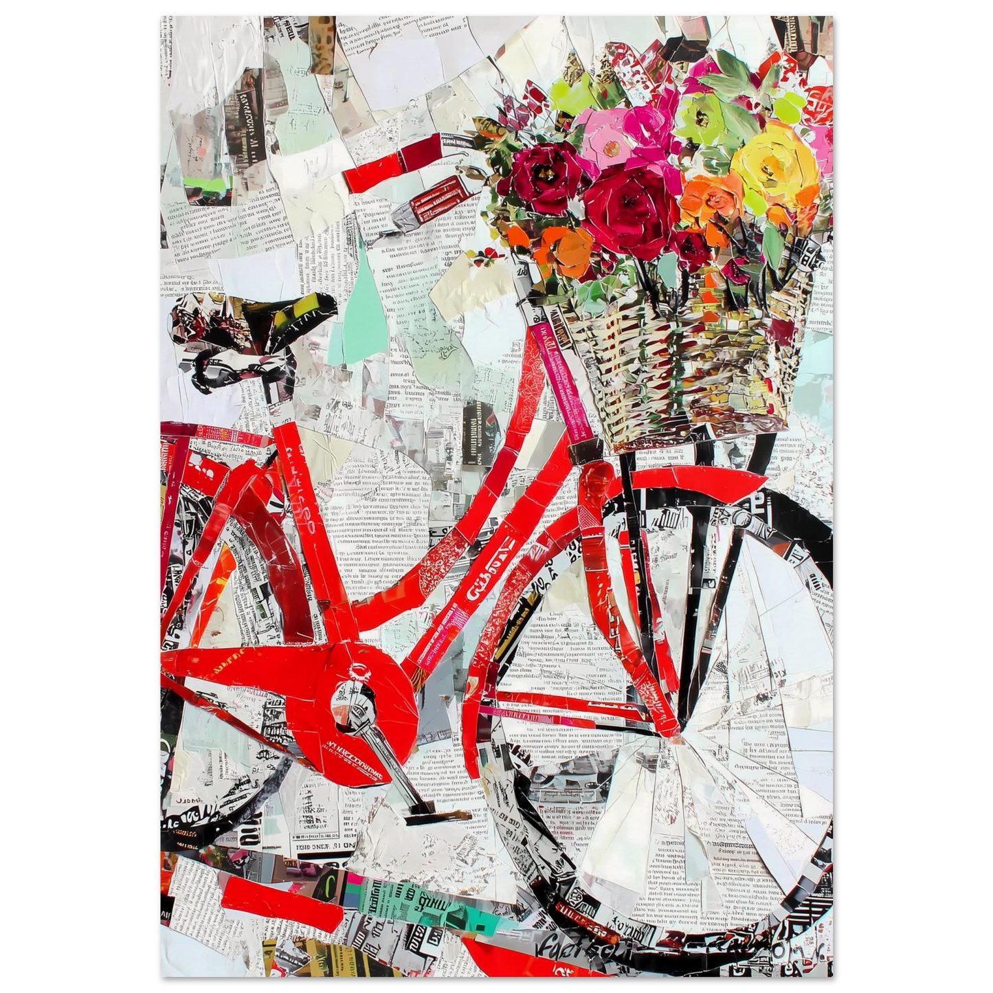 Le Vélo Fleuri — affiche d'art — art mural STNCL
