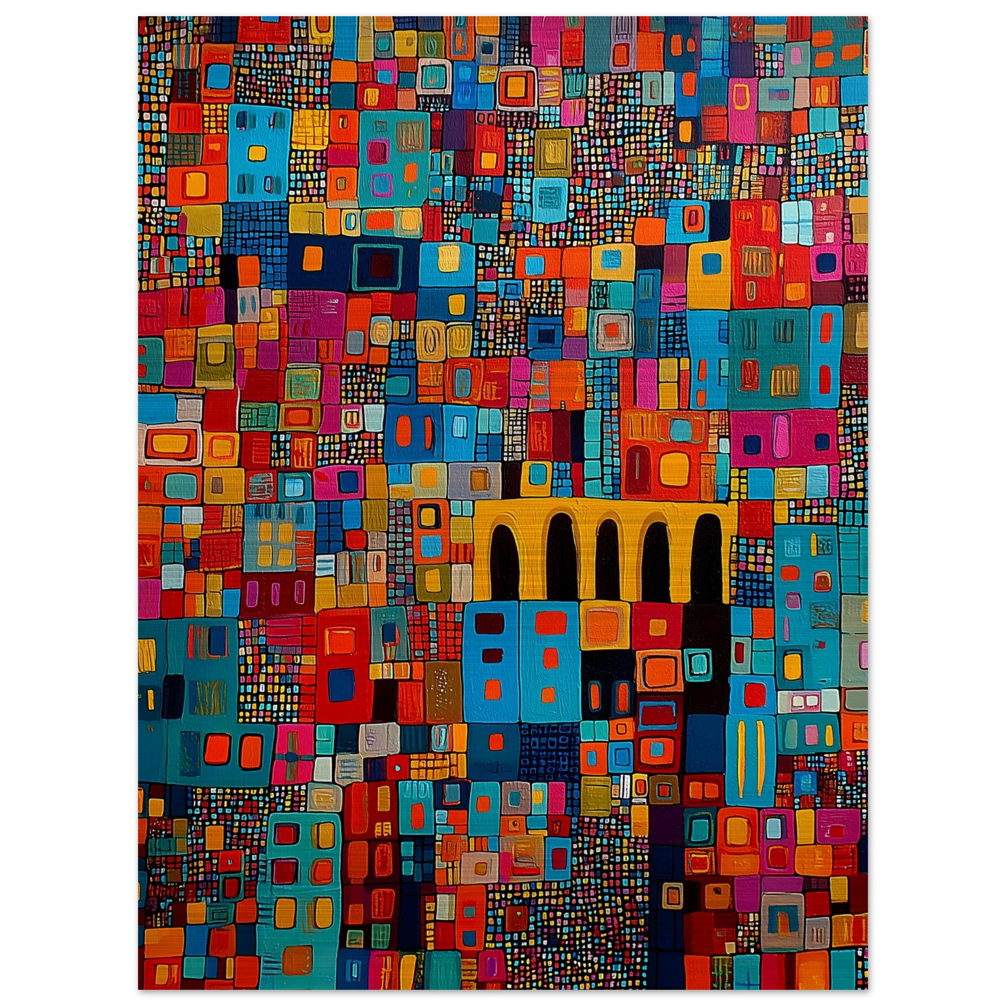 Cité Mosaïque — tableau aluminium — vue 2 — art mural STNCL
