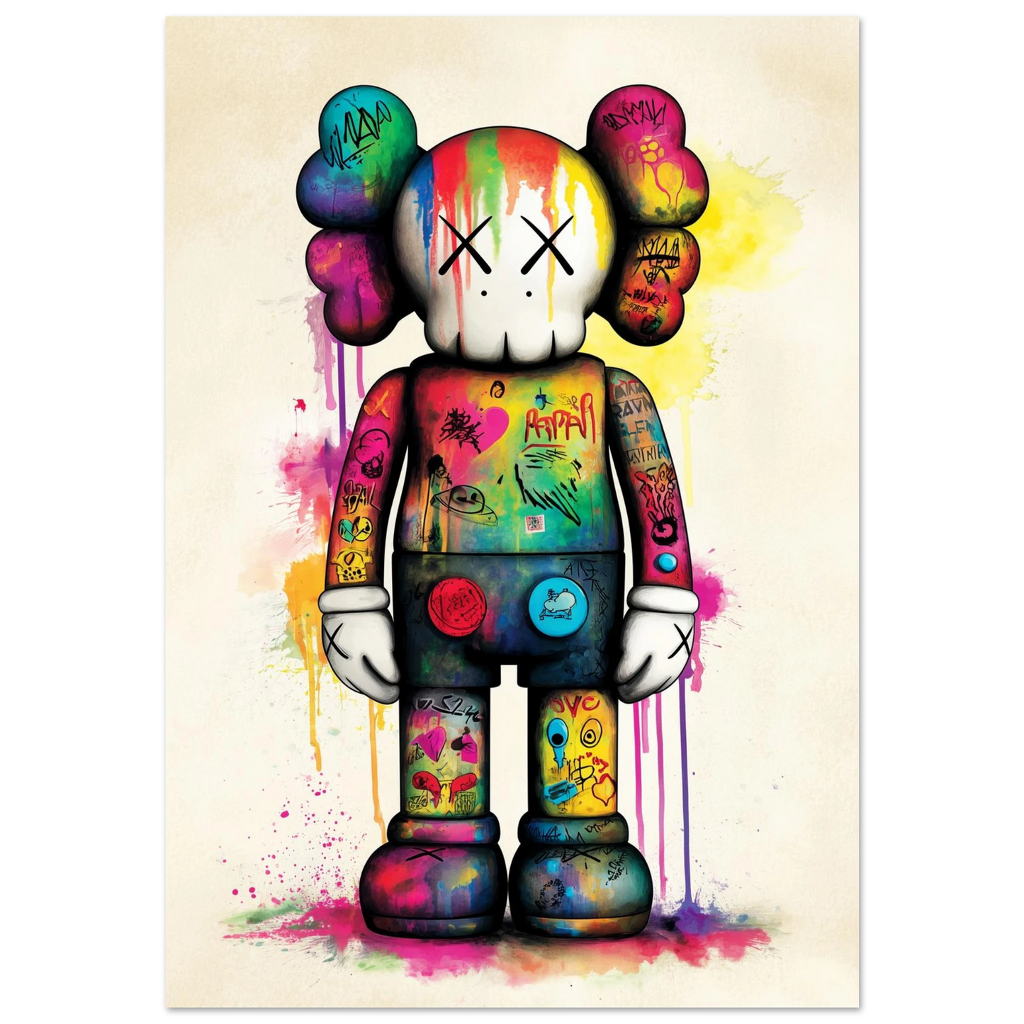 Compagnon Couvert de Graffitis — tableau aluminium — art mural STNCL