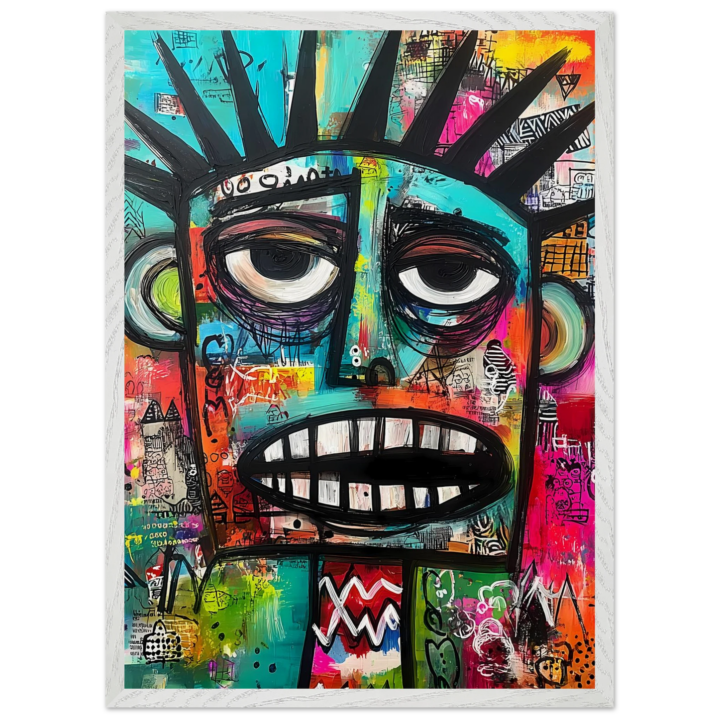 Le Cri Muet — tableau encadré bois — vue 11 — art mural STNCL