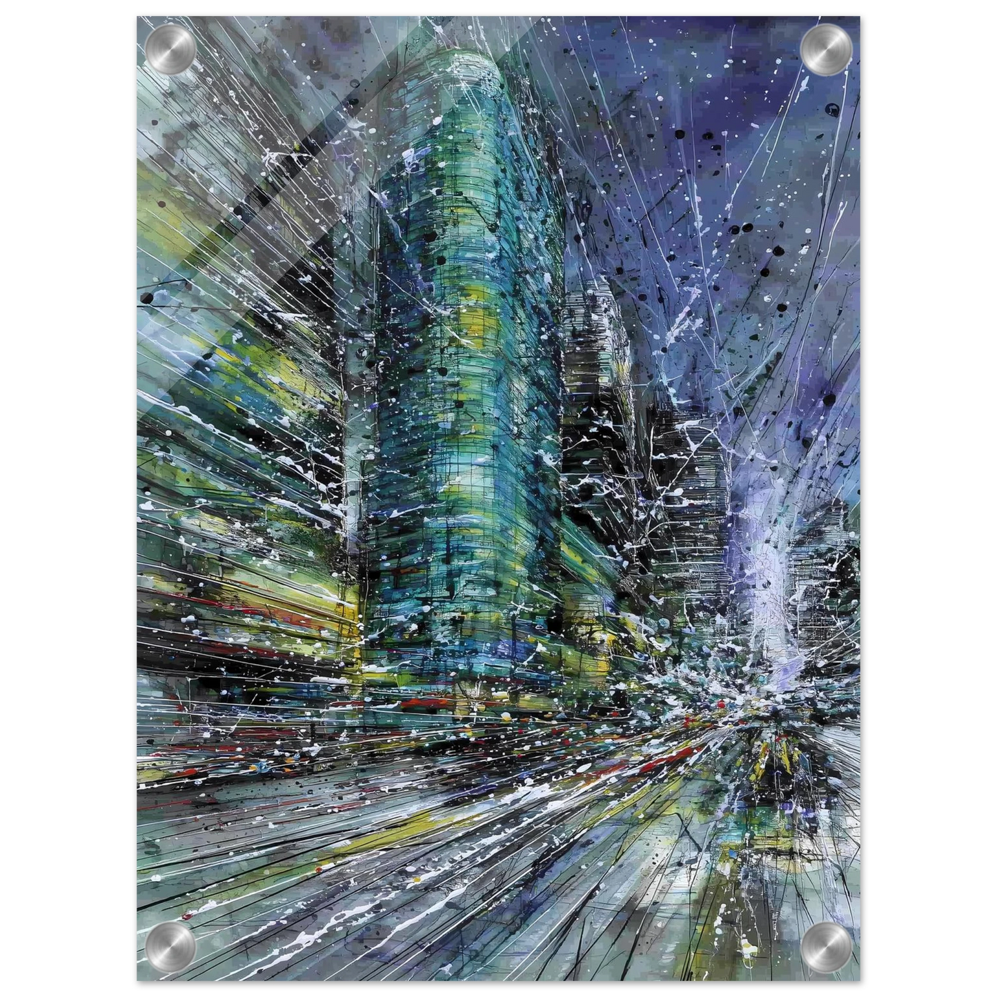 Vertige de la Cité — tableau plexiglas — vue 3 — art mural STNCL