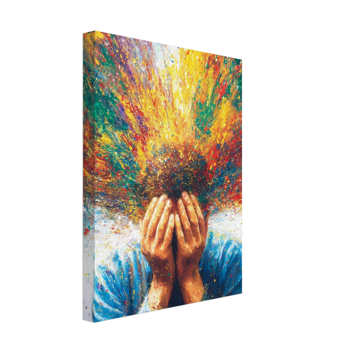 Jaillissement — tableau sur toile — vue 4 — art mural STNCL