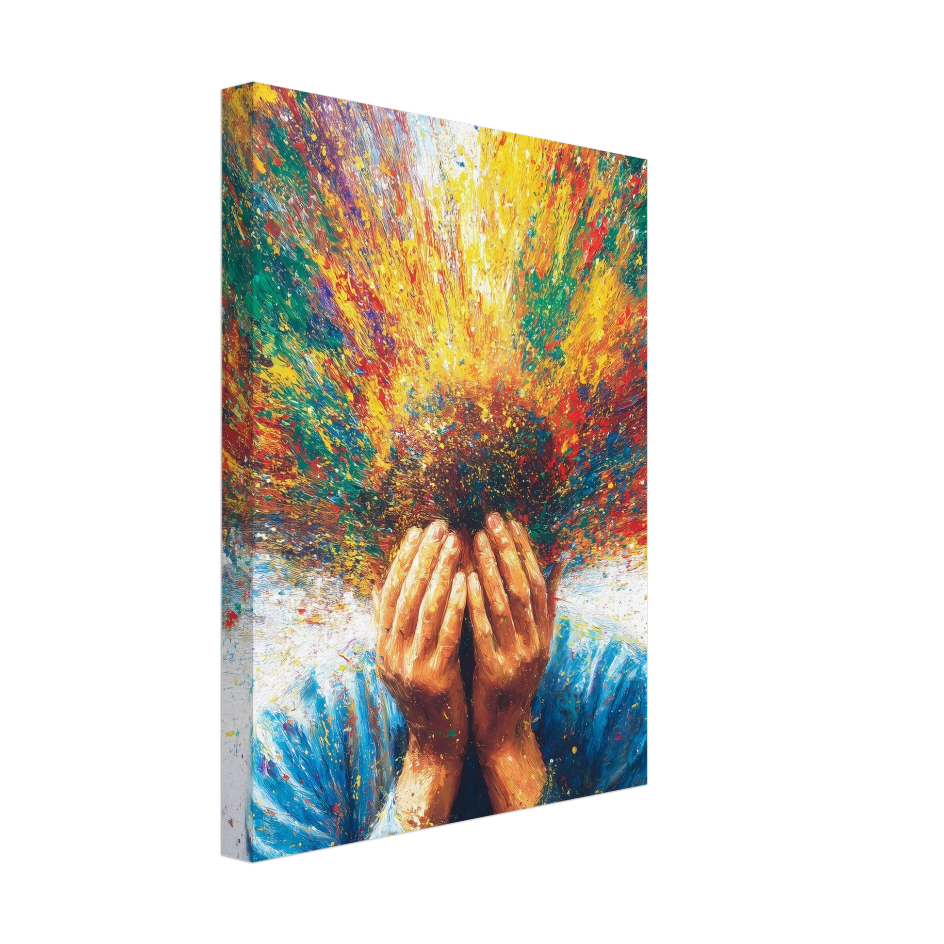 Jaillissement — tableau sur toile — vue 4 — art mural STNCL