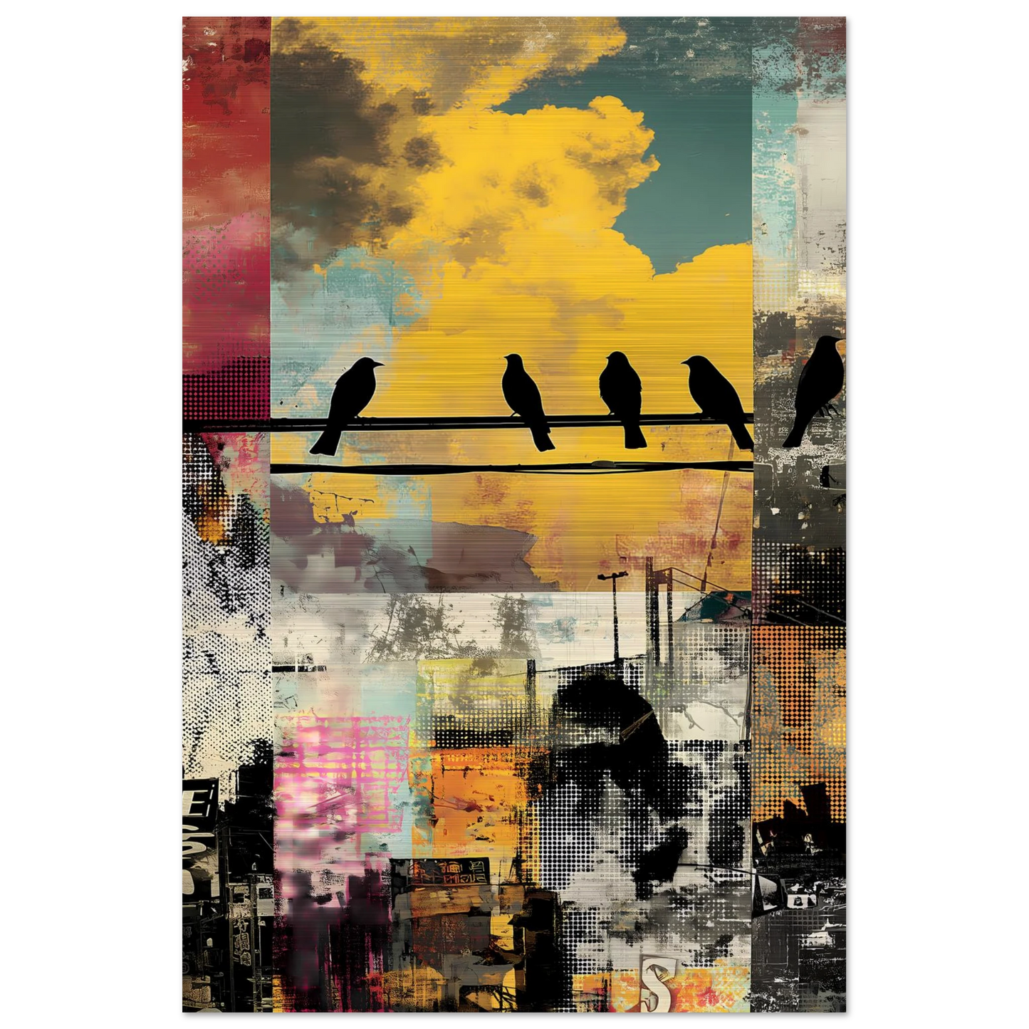 Perchoir Urbain — tableau aluminium — vue 3 — art mural STNCL