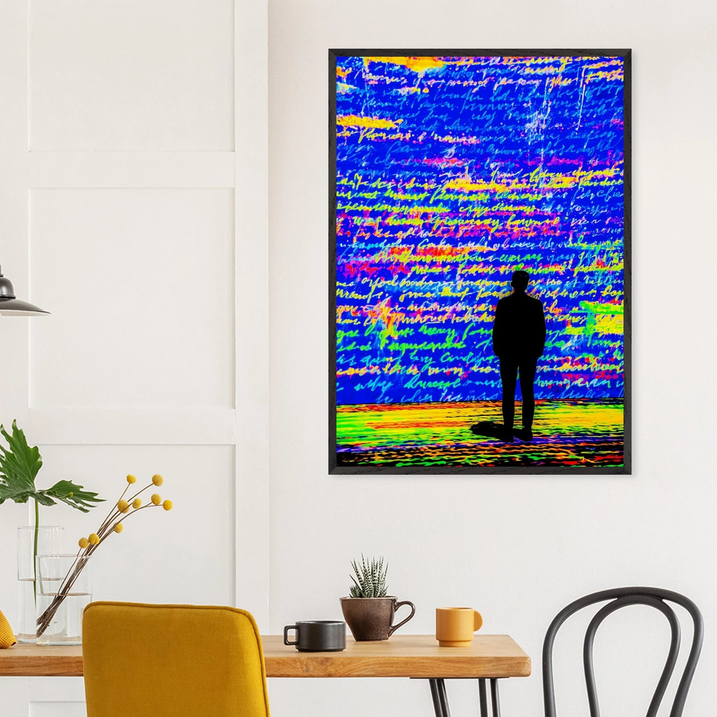 Le Mur Écrit — tableau encadré bois — vue 18 — art mural STNCL