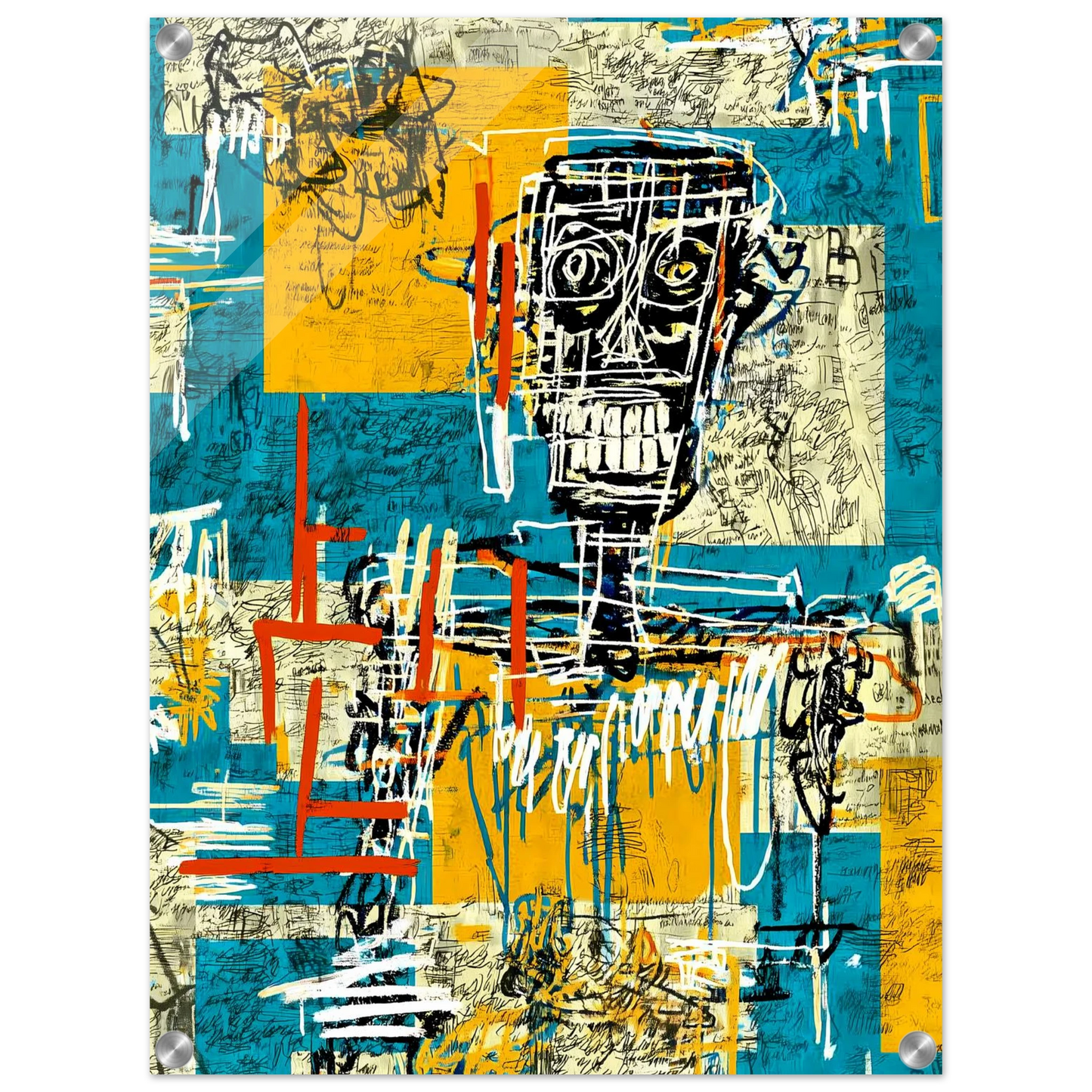 Visage Griffé — tableau plexiglas — vue 4 — art mural STNCL