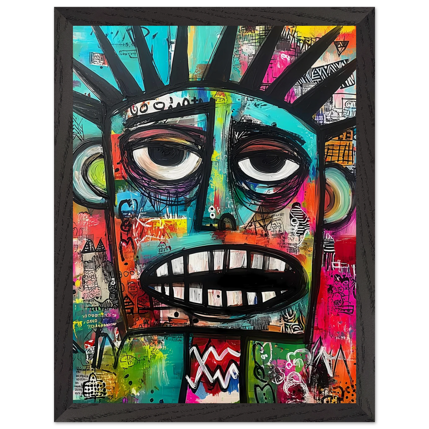 Le Cri Muet — tableau encadré bois — vue 4 — art mural STNCL