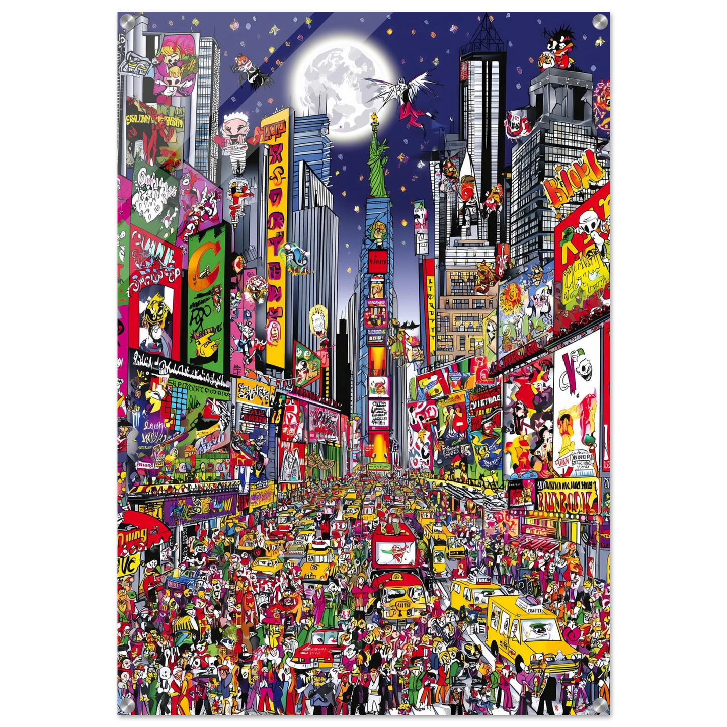 Times Square en Fête — tableau plexiglas — art mural STNCL