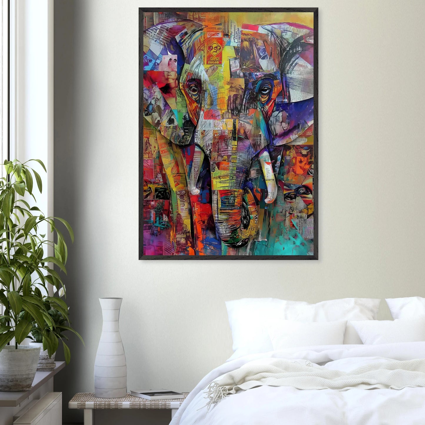 Éléphant de Papier — tableau encadré bois — vue 17 — art mural STNCL