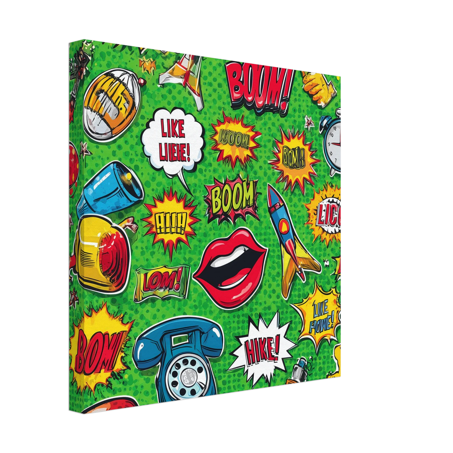 Explosion Pop — tableau sur toile — vue 3 — art mural STNCL